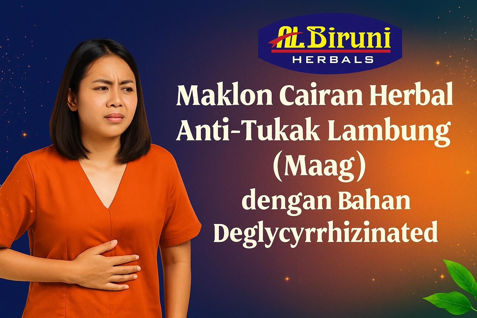 Maklon Cairan Herbal Anti-Tukak Lambung (Maag) dengan Bahan Deglycyrrhizinated